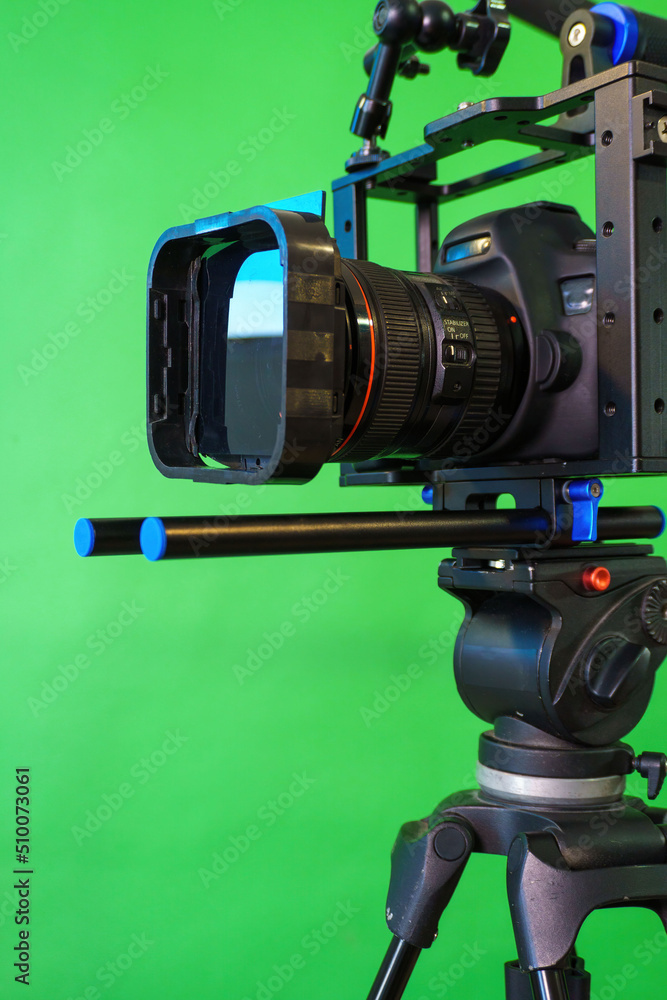 Filming on green screen chroma key. Filming on green screen chroma key.