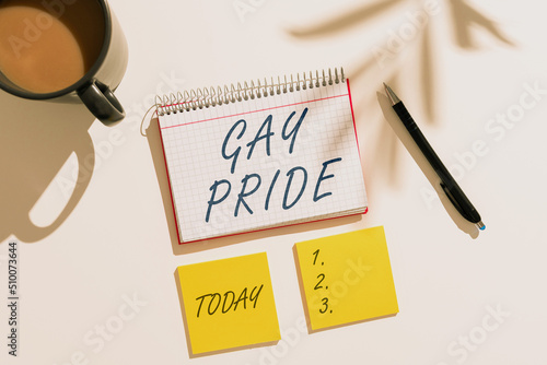 Obraz na plátně Conceptual caption Gay Pride