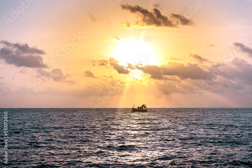 sunset on the sea