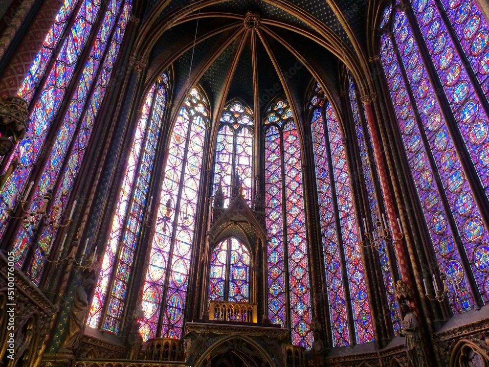 Paris, France - July 2018: The Sainte Chapelle
