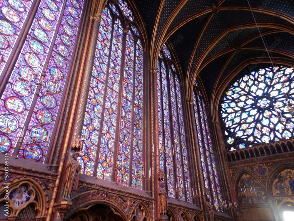 Paris, France - July 2018: The Sainte Chapelle
