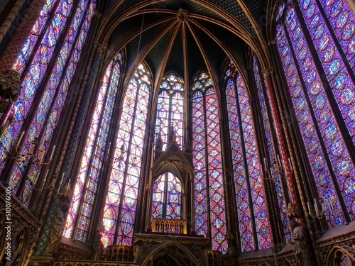 Paris, France - July 2018: The Sainte Chapelle 