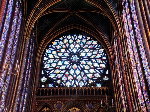 Paris, France - July 2018: The Sainte Chapelle 