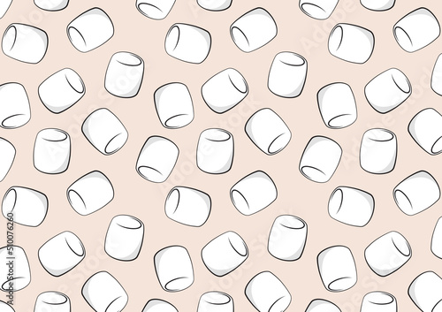 Marshmallow pattern wallpaper. background. marshmallow vector.