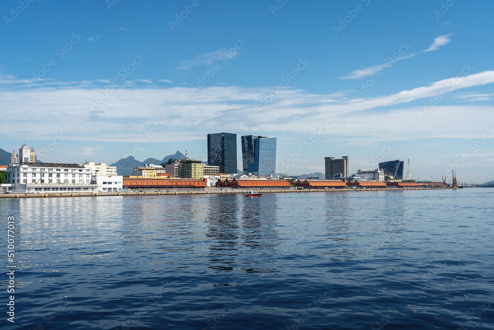 Rio Skyline and renewed Docks Area (Zona Portuaria - Porto Maravilha) - Rio de Janeiro, Brazil