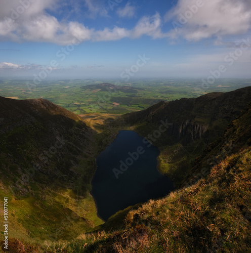 Coumshingaun Lough from above photo