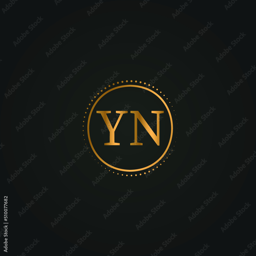 YN 2 letter design for logo and icon.YN monogram logo.vector illustration. - obrazy, fototapety, plakaty 