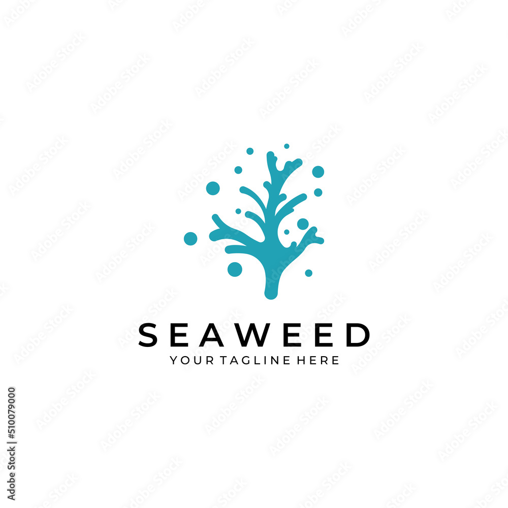 Seaweed logo with template illustration vector design. Seaweed logo with template illustration vector design.