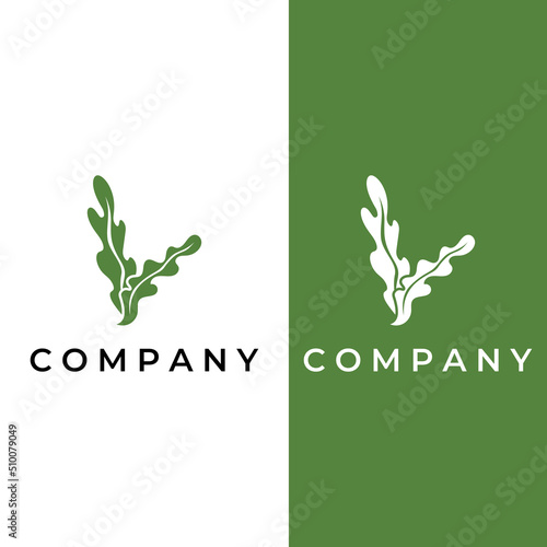 Seaweed logo with template illustration vector design.