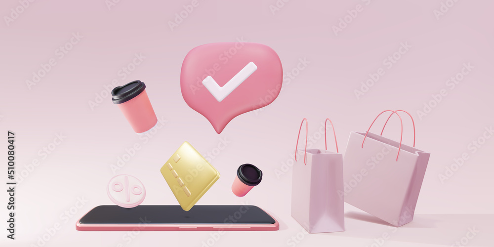 Concept for online shopping, e-commerce, shopping on smartphones. Vector illustration. Concept for online shopping, e-commerce, shopping on smartphones. Vector illustration.