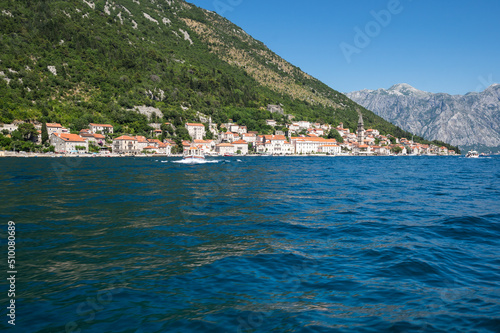 Panorama of the Bay of Kotor and the town Perast © gumbao