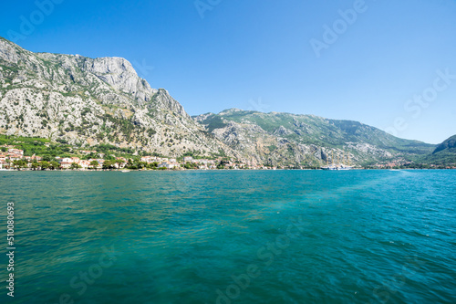 Panorama of the Bay of Kotor and the town Kotor