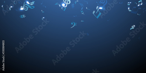 Music note icons vector background. Song notation