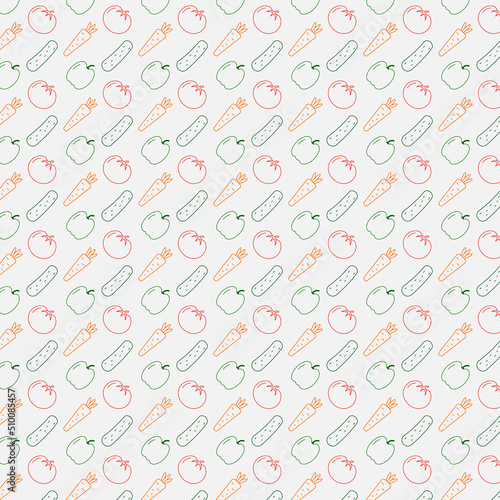 Seamless pattern of vegetables