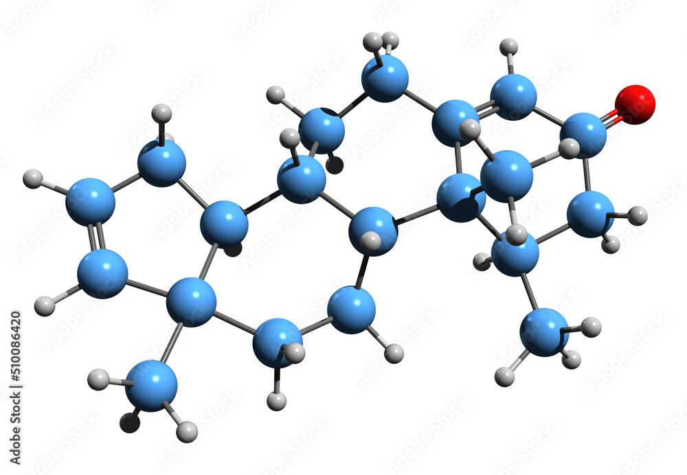 3D image of Delanterone skeletal formula - molecular chemical structure of steroidal antiandrogen isolated on white background
3D image of Delanterone skeletal formula - molecular chemical structure of steroidal antiandrogen isolated on white background