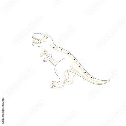 tyrannosaurus cartoon sketch vector illustration 