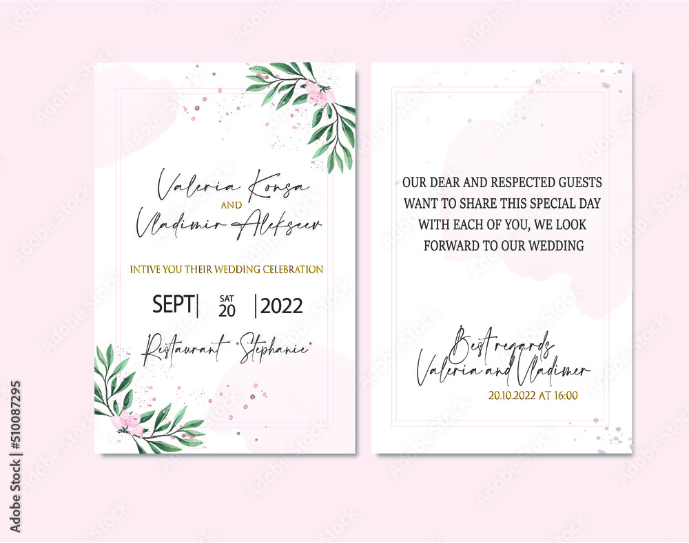 For a very important event, wedding  invitation 