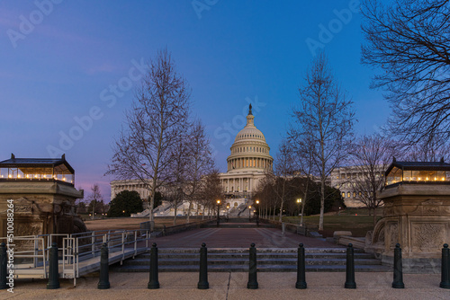 Capitol of the United States at dusk