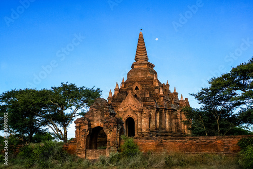 Exterior of an old Buddhist pagoda in Bagan  Myanmar  Asia