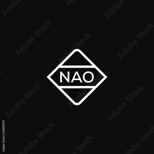 NAO 3 letter design for logo and icon.NAO monogram logo.vector illustration. photo