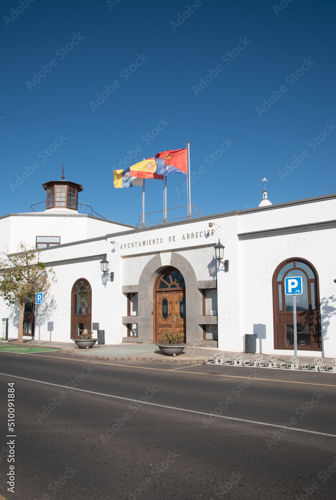 photographic image of the City Hall of Arrecife, island of Lanzarote.