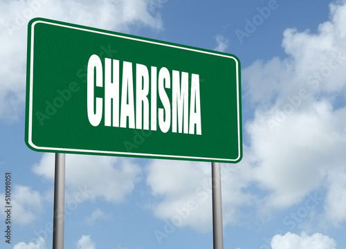 Charisma sign on a nature background.