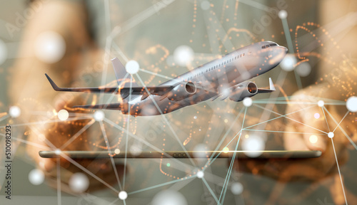 fly Connecting lines and do...