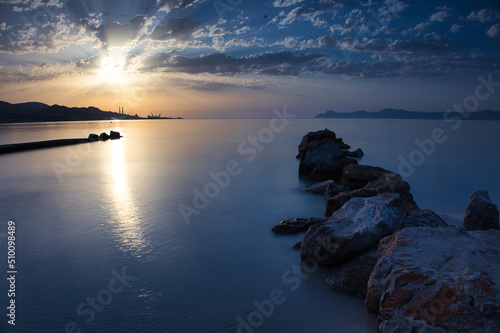 Sonnenaufgang am Strand von Alcudia, Mallorca