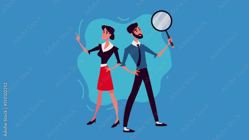 couple of businesspersons characters animation couple of businesspersons characters animation