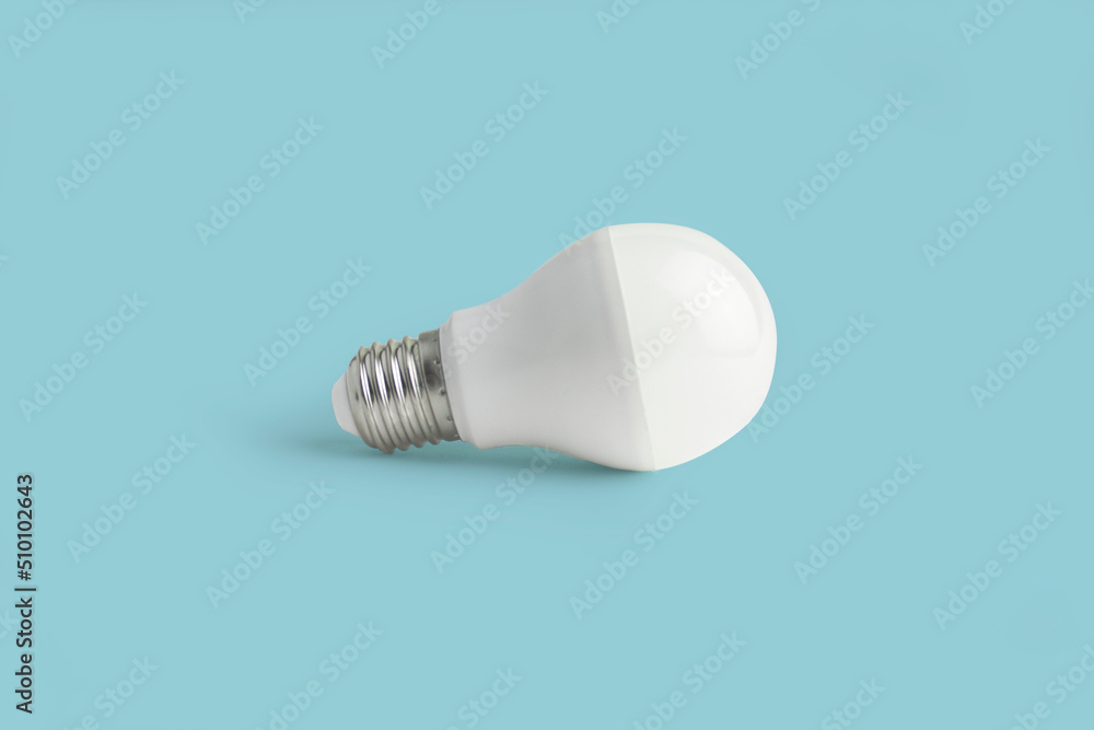 light bulb isolated on blue background light bulb isolated on blue background