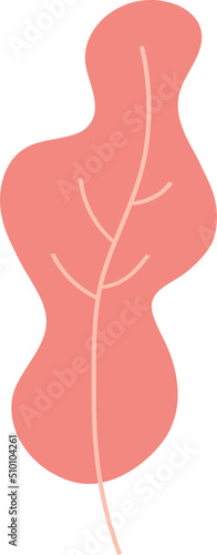 Abstract Exotic Summer Leaf Illustration