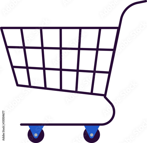 Supermarket Shopping Cart Illustration