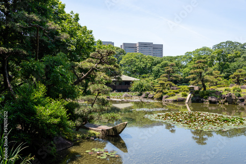 Keitakuen, pure Japanese style garden in Osaka, Japan photo