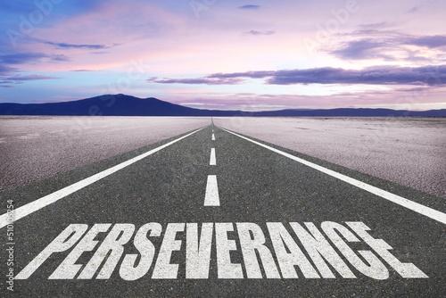 Wallpaper Mural Inspirational Perseverance sign on road for success concept. Torontodigital.ca
