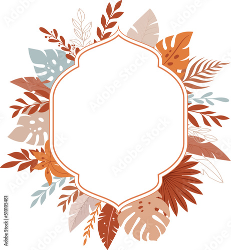 Canvas Print Boho Ramadan Frame with floral elements