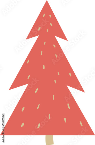 Abstract Geometric Christmas Tree Illustration