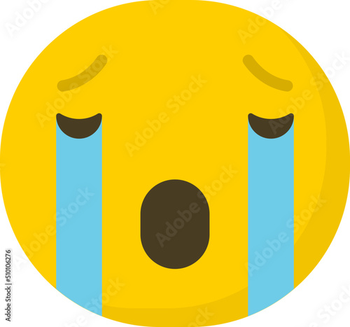 Crying Emoticon / Emoji Character Illustration