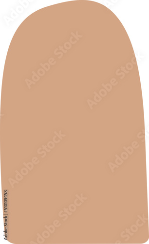 Beige Arc Shape Element