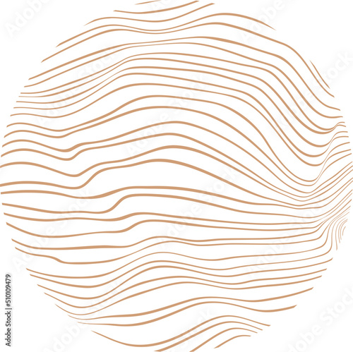 Trendy design elements . Contemporary abstract vector striped geometric background pattern .Hand drawn wavy lines round shapes .