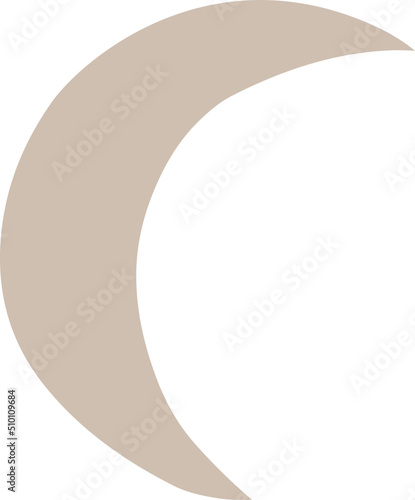Beige Half Moon Shape Element