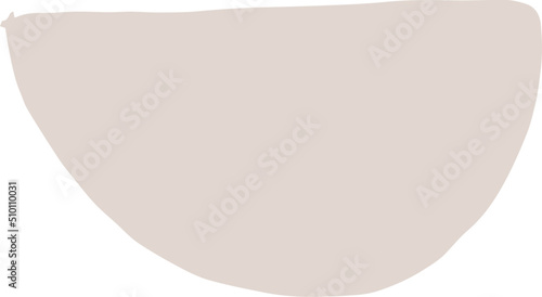 Beige Semicircle Shape Element