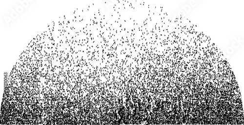 Distorted geometric shape . Minimal art design . Noise destroyed logo . Trendy grainy shapes . Graph print texture .Spray effect .Grunge texture . Distressed element .vector