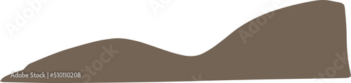 Dark Brown Curved Shape Element