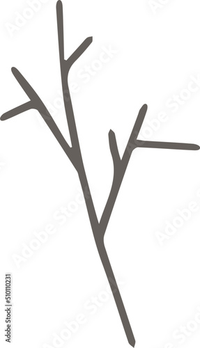 Grey long Bare Branch Doodle