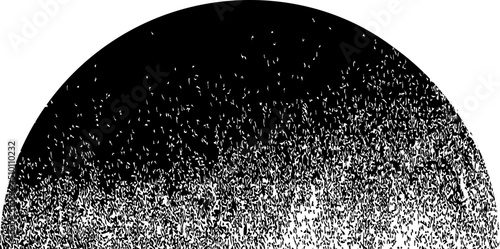 Distorted geometric shape . Minimal art design . Noise destroyed logo . Trendy grainy shapes . Graph print texture .Spray effect .Grunge texture . Distressed element .vector
