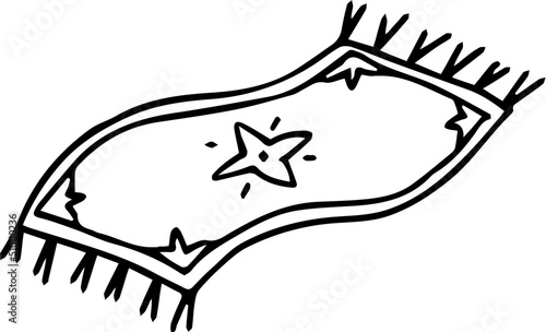 Oriental Carpet Doodle Illustration
