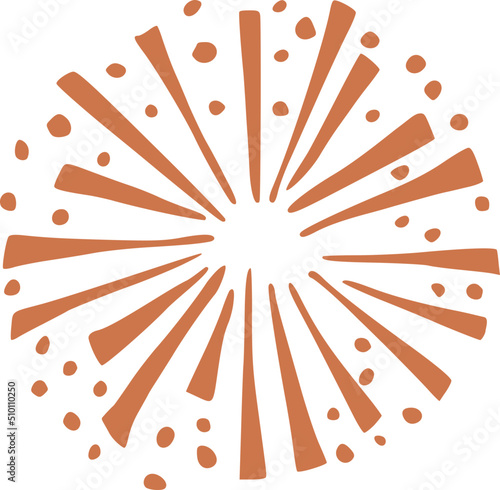 Orange Fireworks Beams Element