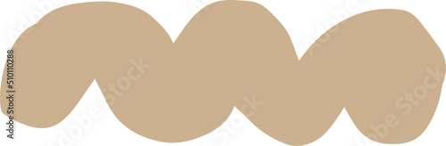 Beige Wavy Shape Element