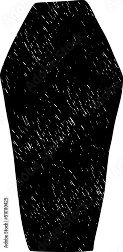 Black Textured Coffin Illustration