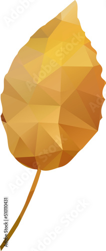 Brown Triangular Beech Leaf Illustration